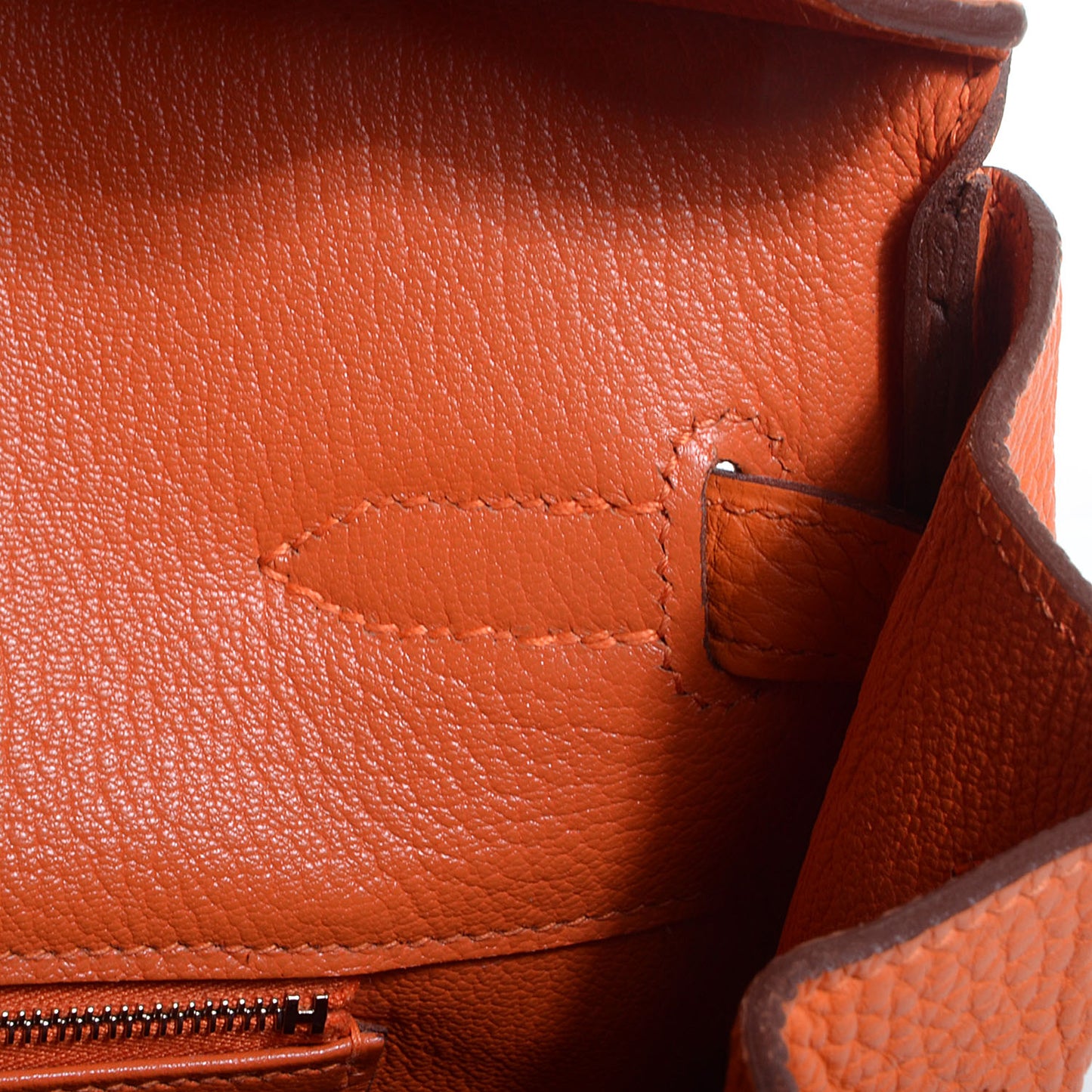 Taurillon Clemence Birkin 35 Orange
