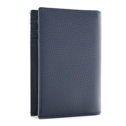 Christian Dior Grained Calfskin Oblique Saddle Bifold Card Holder Blue 3 of 8