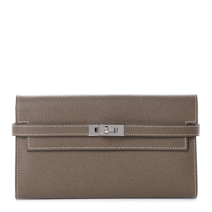 Hermes Epsom Kelly Longue Wallet Etoupe 1 of 8