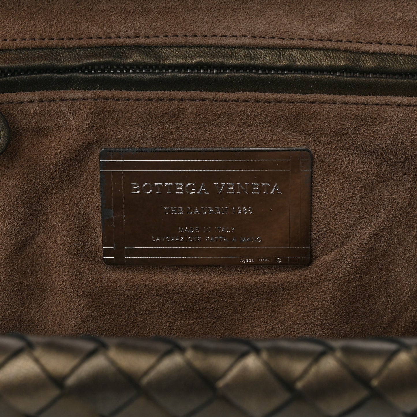 Nappa Intrecciato The Lauren 1980 Clutch Platinum