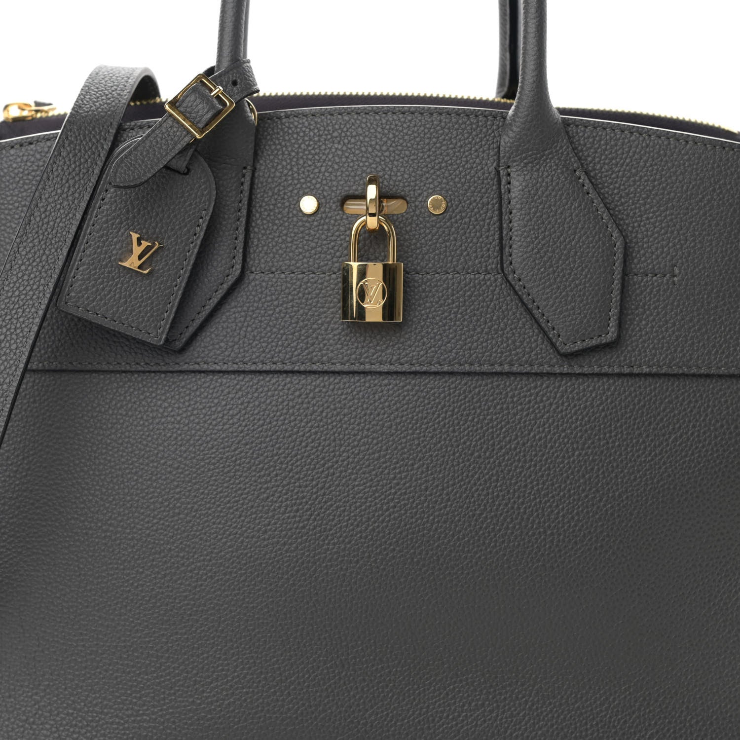 Louis Vuitton Taurillon City Steamer MM Gris 8 of 13