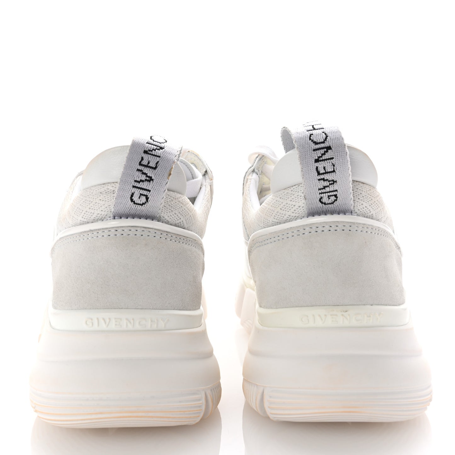 Neoprene Suede Mesh Baisse Jaw Low Sneakers 37 White