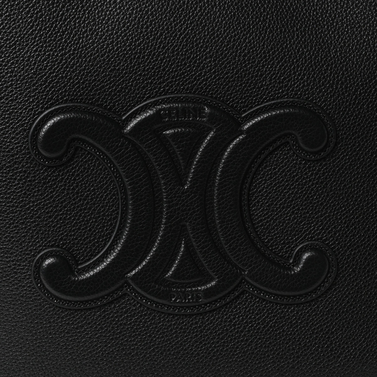 Celine Grained Calfskin Triomphe Medium Cabas Anais Black 7 of 9