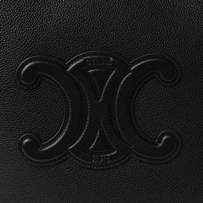 Celine Grained Calfskin Triomphe Medium Cabas Anais Black 7 of 9