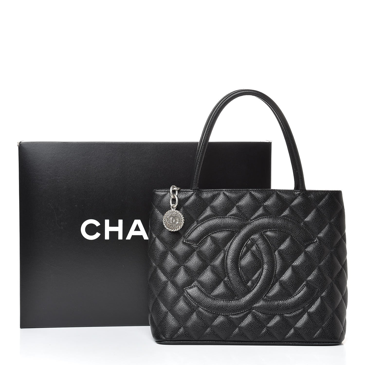 Chanel Caviar Quilted Medallion Tote Black 15 of 15