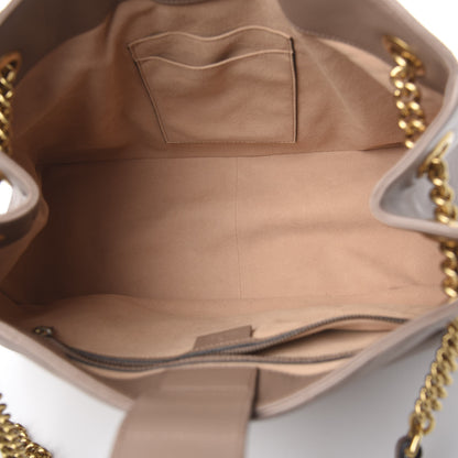 Gucci Calfskin Matelasse Medium GG Marmont Shoulder Tote Bag Porcelain Rose 4 of 9