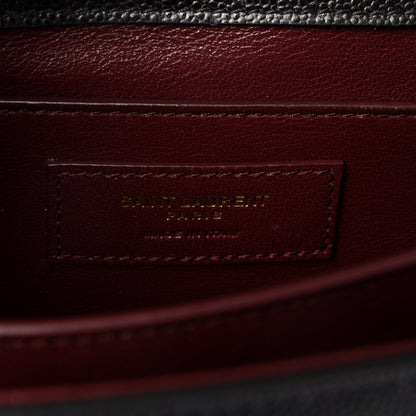 Saint Laurent Grain de Poudre Medium Classic Monogram Cassandra Top Handle Black Rouge Legion 5 of 12