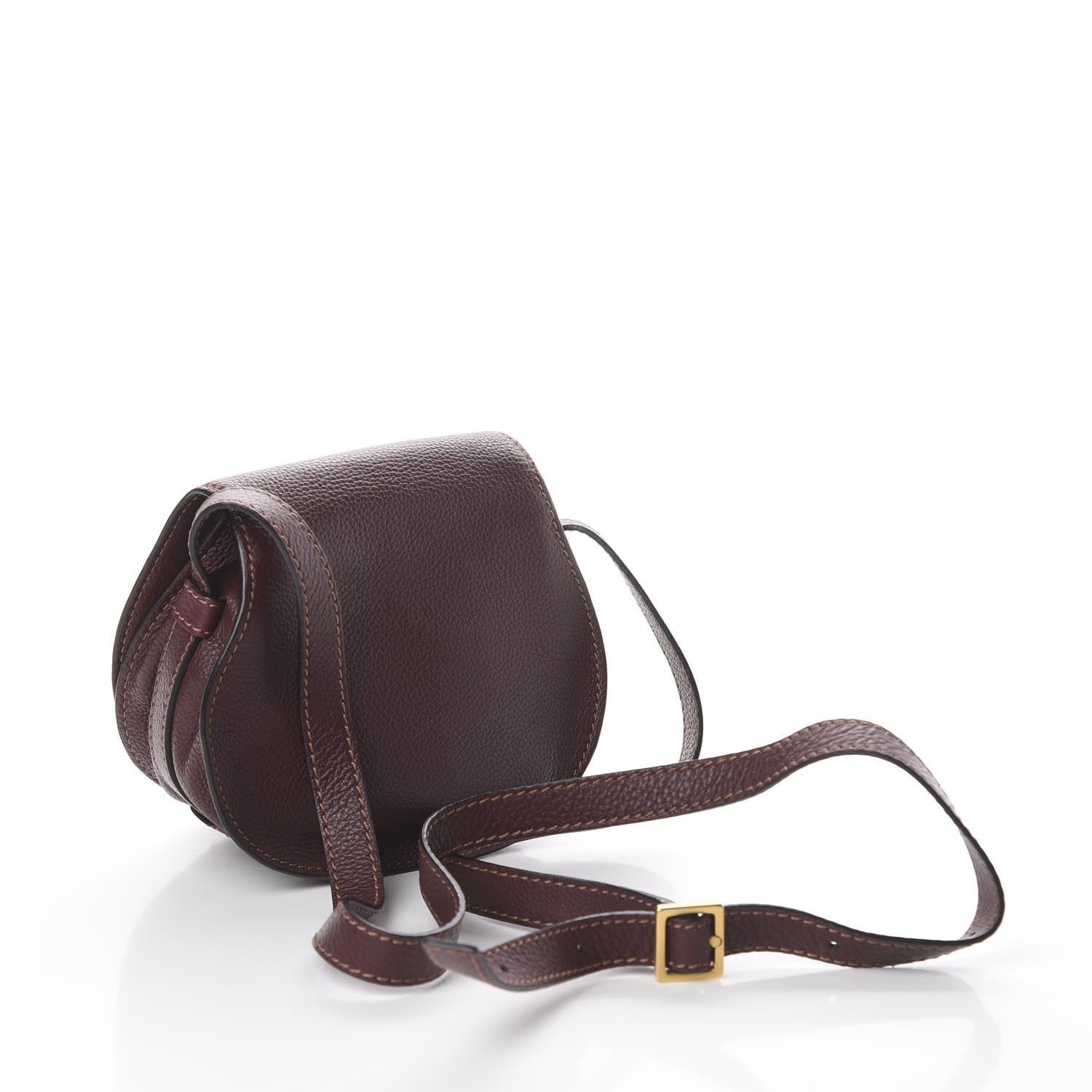 Chloe Calfskin Mini Marcie Round Crossbody Bag Dark Velvet 2 of 8