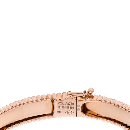 Van Cleef & Arpels 18K Rose Gold Perlee Signature Bangle Bracelet S 3 of 4
