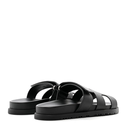 Hermes Calfskin Womens Chypre Sandals 36 Black 4 of 9