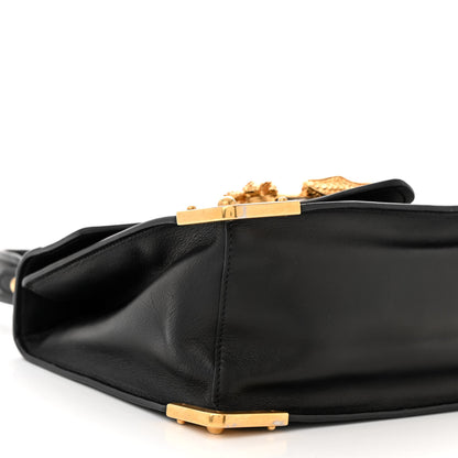 Prada City Calf Saffiano Animalier Top Handle Bag Black 9 of 11