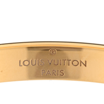Louis Vuitton Brass Monogram Nanogram Cuff S Gold 3 of 4