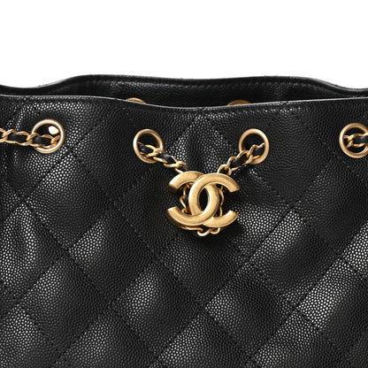 Chanel Caviar Quilted Mini Chanel 25 Handbag Black 8 of 10