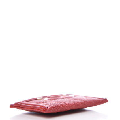 Chanel Caviar Quilted Filigree Card Holder Dark Red 4 of 9