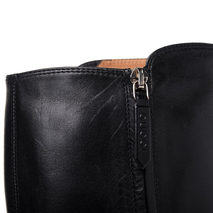 Gucci Calfskin Dionysus Elizabeth Knee High Boots 38 Black 15 of 17