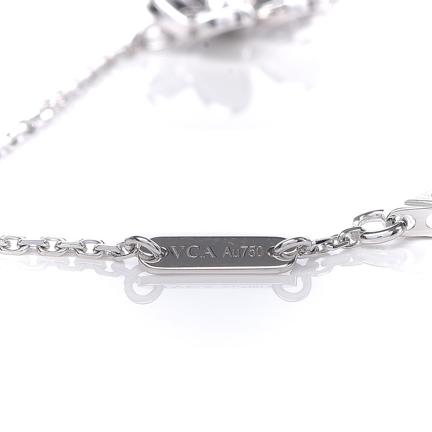 Van Cleef & Arpels 18K White Gold Diamond Mini Frivole Bracelet 5 of 7
