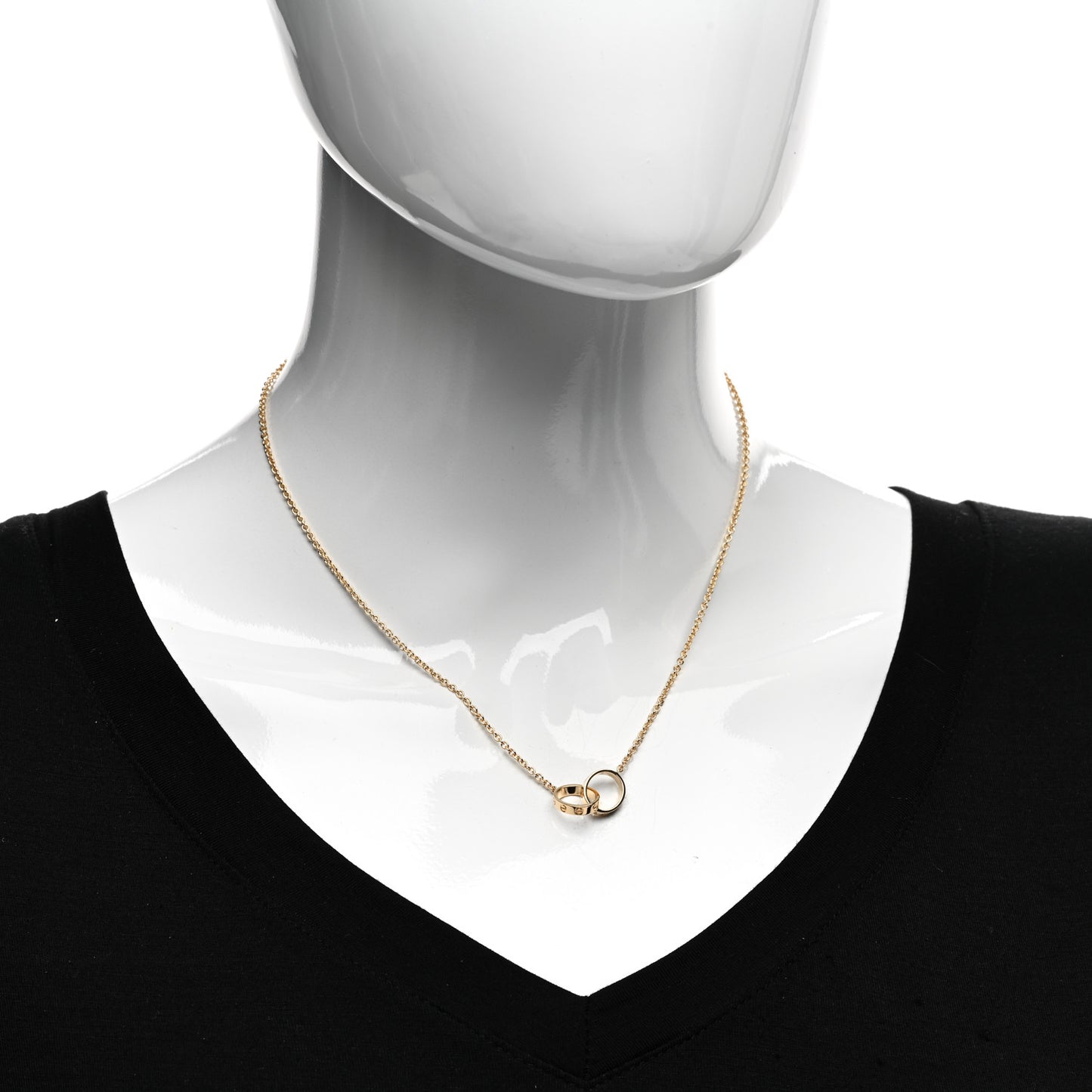 18K Yellow Gold Interlocking LOVE Necklace