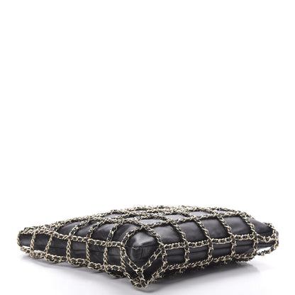 Chanel Lambskin Large Shopping Chain Tote Black 4 of 10