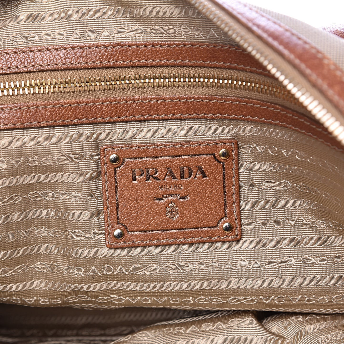 Jacquard Logo Tote Corda Brandy