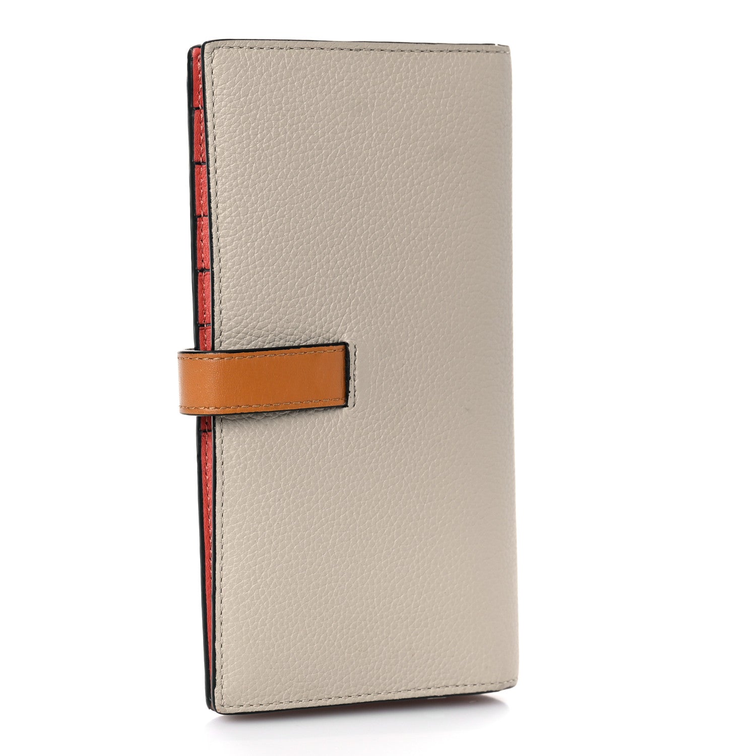Loewe Grained Calfskin Large Vertical Wallet Light Oat 3 of 9