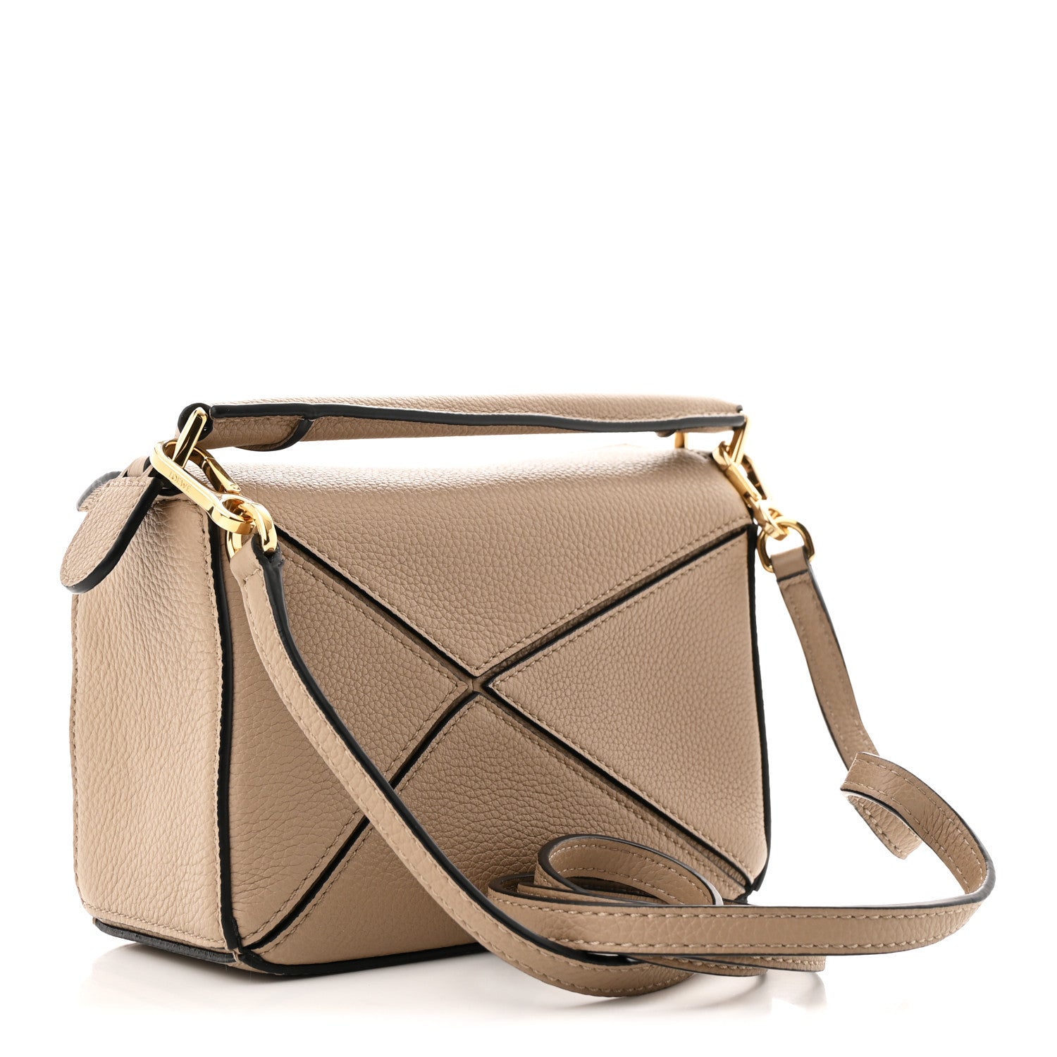 Loewe Grained Calfskin Mini Puzzle Bag Sand 3 of 10