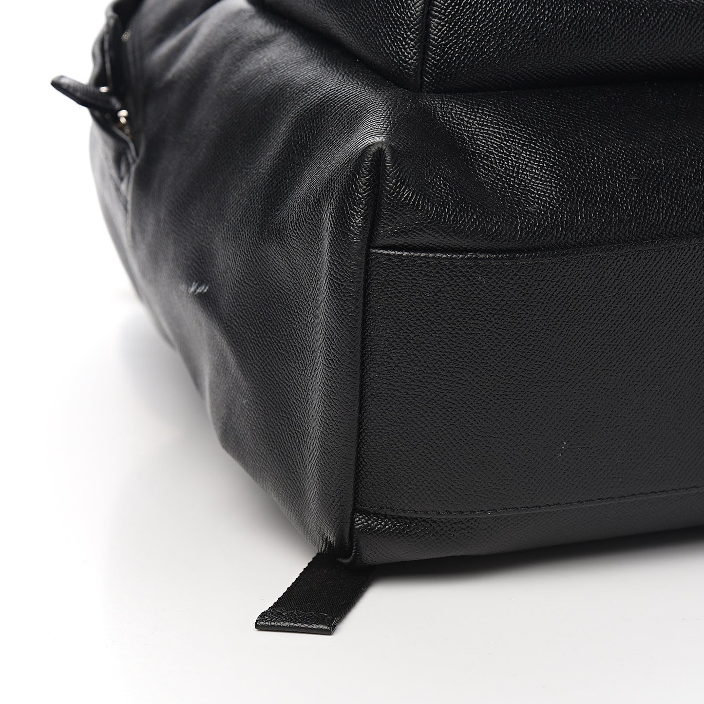 Textured Calfskin Print Backpack Black