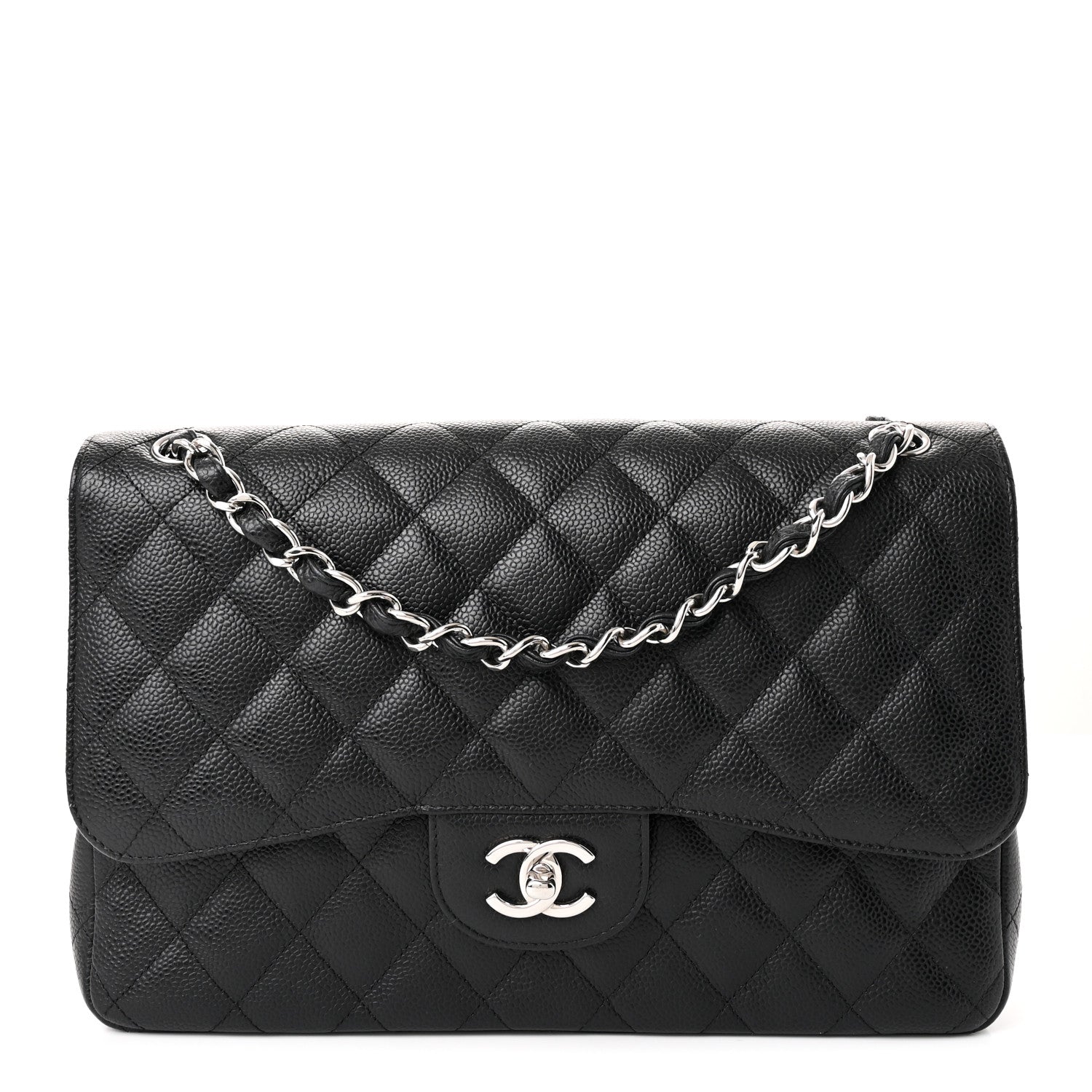 Chanel Caviar Quilted Jumbo Double Flap Black 1 of 12