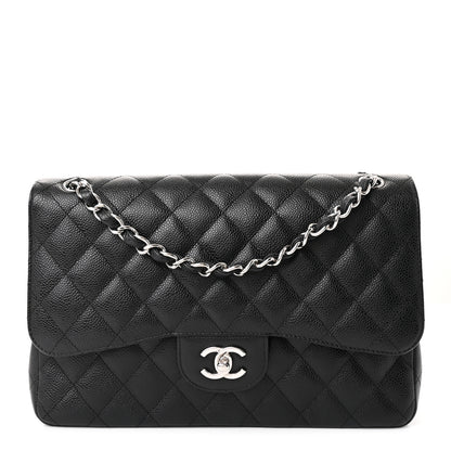 Chanel Caviar Quilted Jumbo Double Flap Black 1 of 12