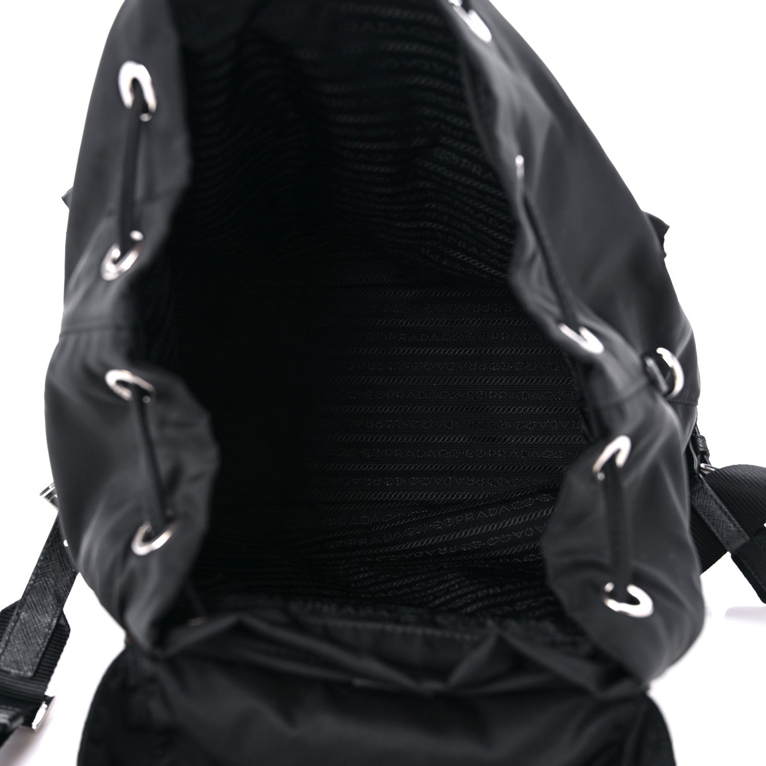 Prada Re-Nylon Saffiano Medium Backpack Black 6 of 9