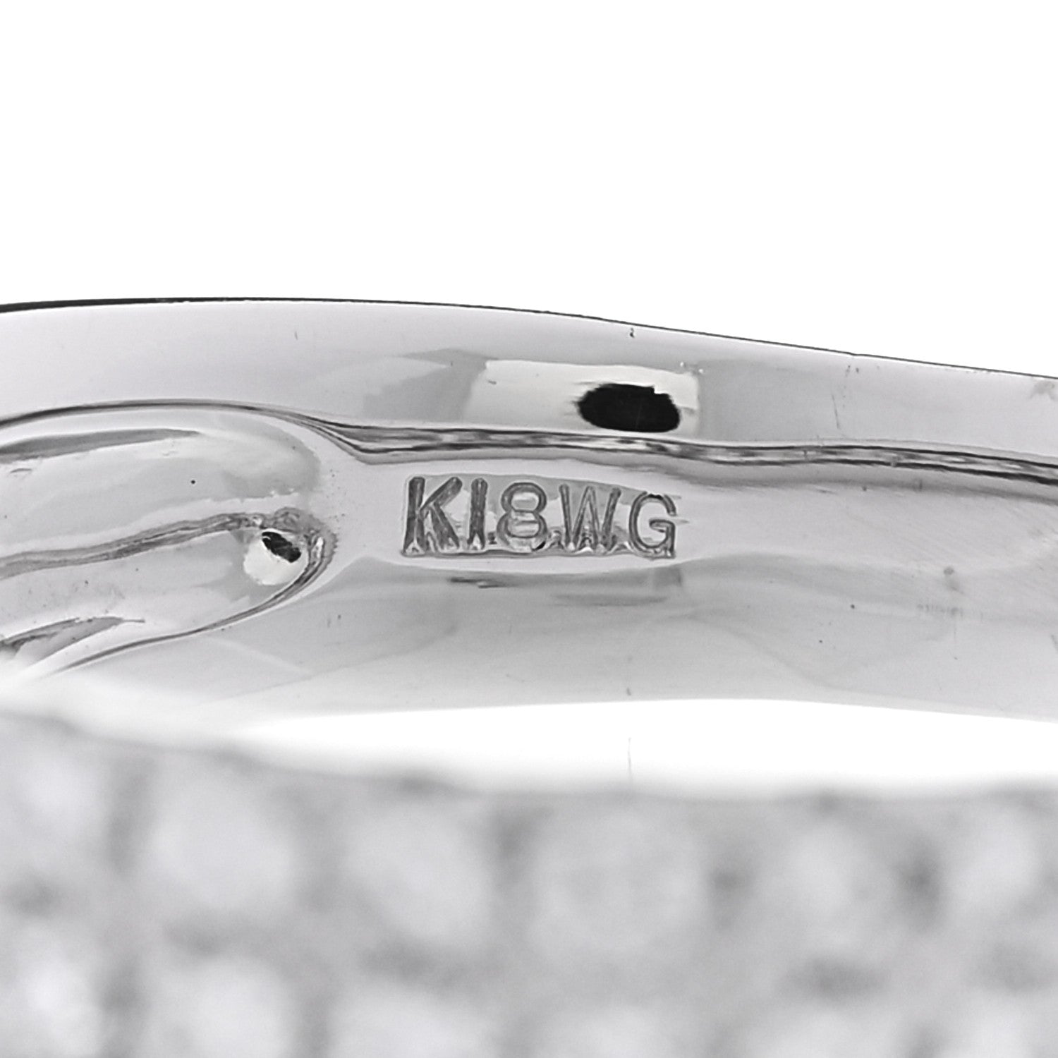 Parker & West by FASHIONPHILE 18K White Gold Diamond 1.00ctw Three Row Half Band Ring 54 7 4 of 5