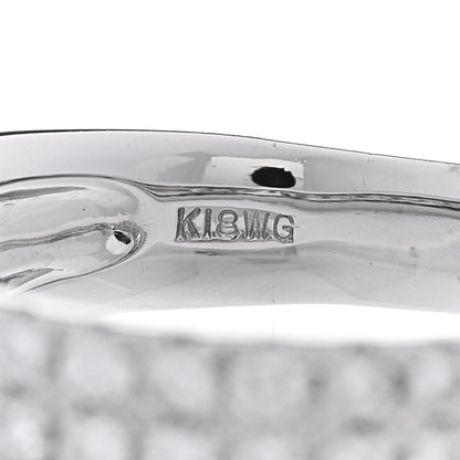 Parker & West by FASHIONPHILE 18K White Gold Diamond 1.00ctw Three Row Half Band Ring 54 7 4 of 5