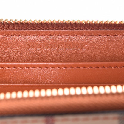 Burberry Haymarket Check Large Ziggy Zip Around Wallet Burnt Amber 6 of 9