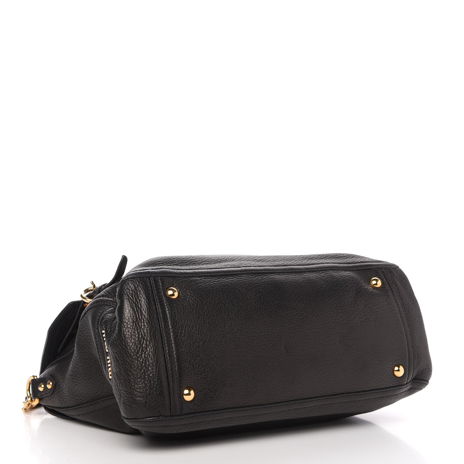 Miu Miu Cervo East-West Flap Satchel Black 4 of 9