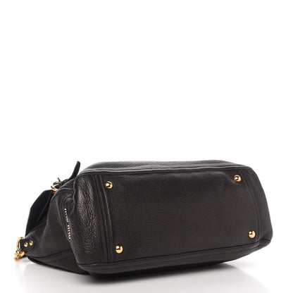 Miu Miu Cervo East-West Flap Satchel Black 4 of 9