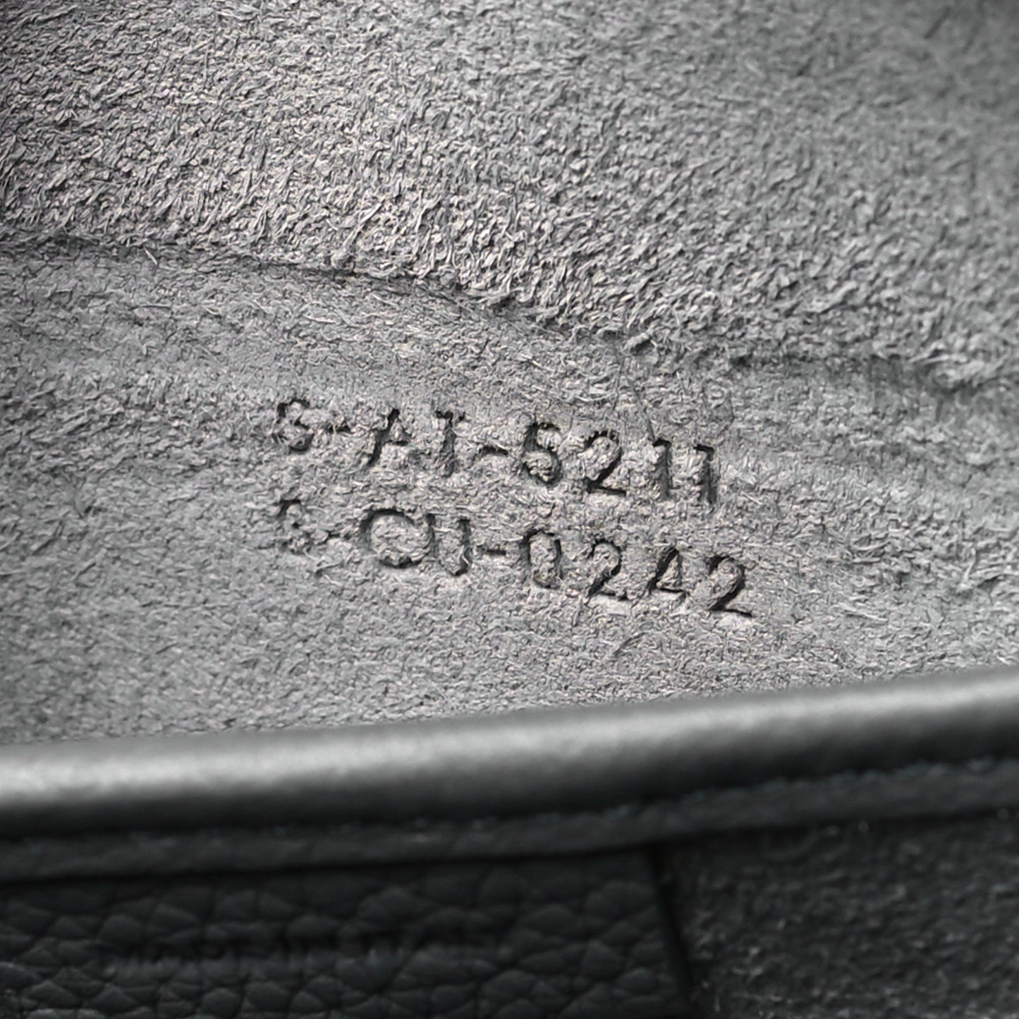 Drummed Calfskin Nano Luggage Kohl