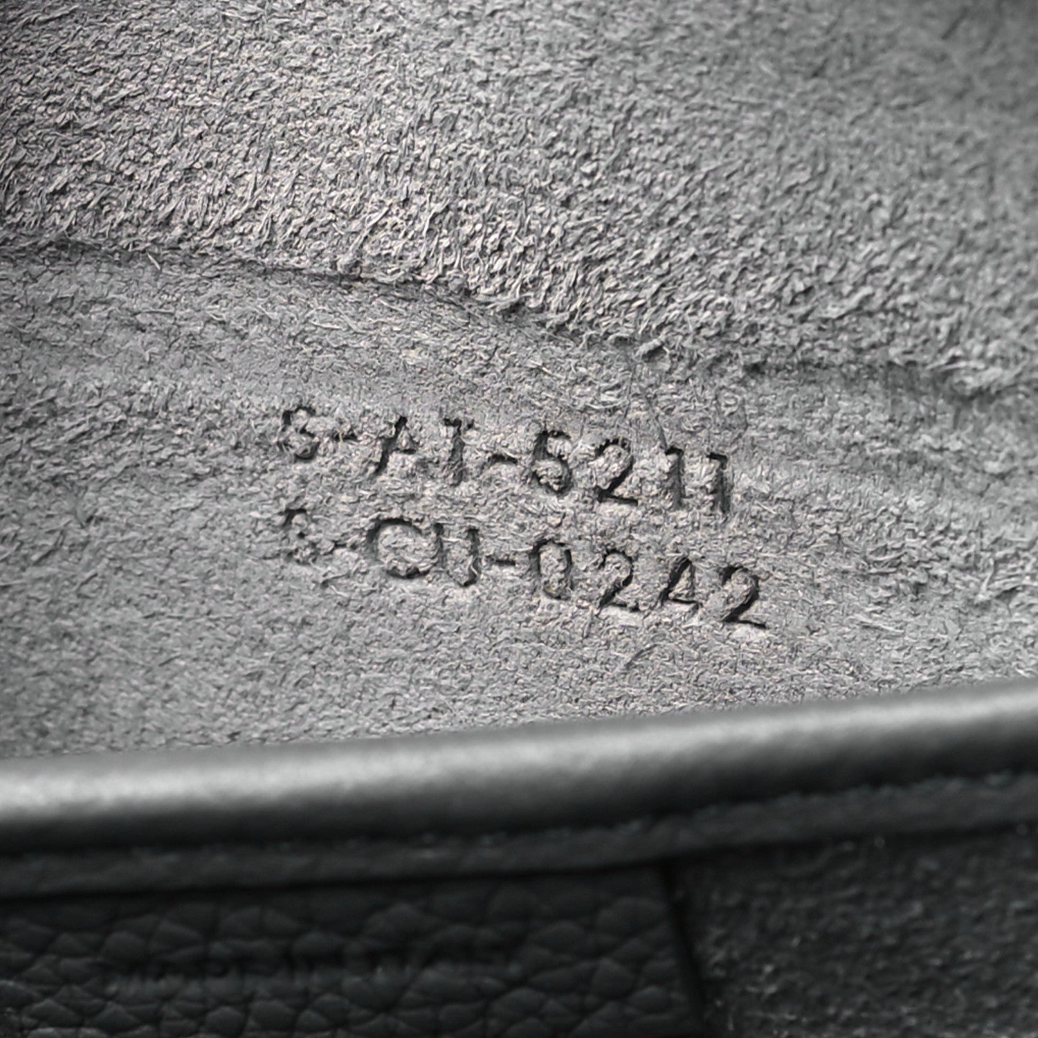 Celine Drummed Calfskin Nano Luggage Kohl 8 of 15