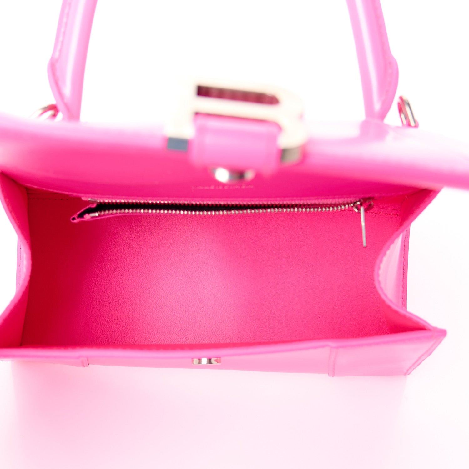 Balenciaga Shiny Box Calfskin Small Hourglass Top Handle Bag Fluo Pink 5 of 11