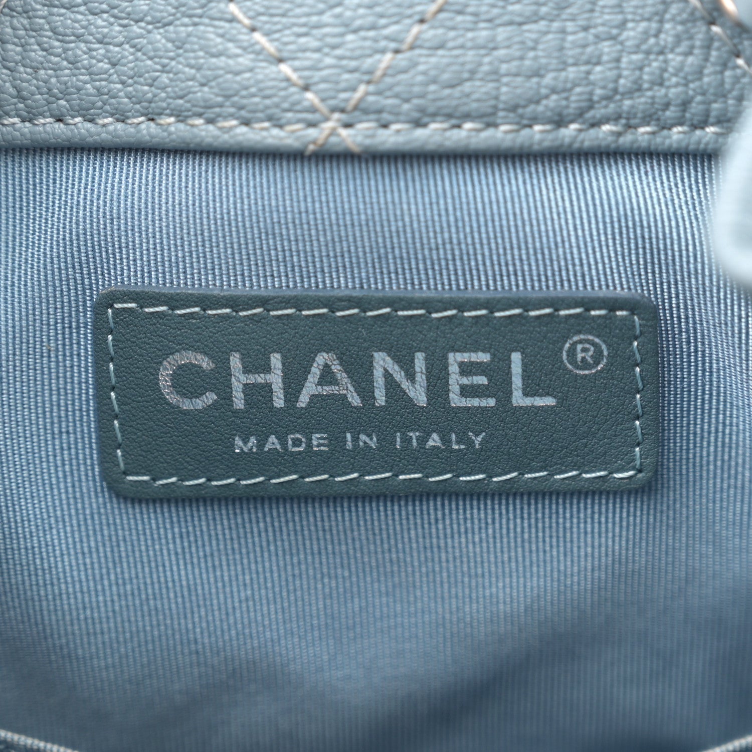 Chanel Patent Goatskin Quilted Small Gabrielle Backpack Blue 5 of 9
