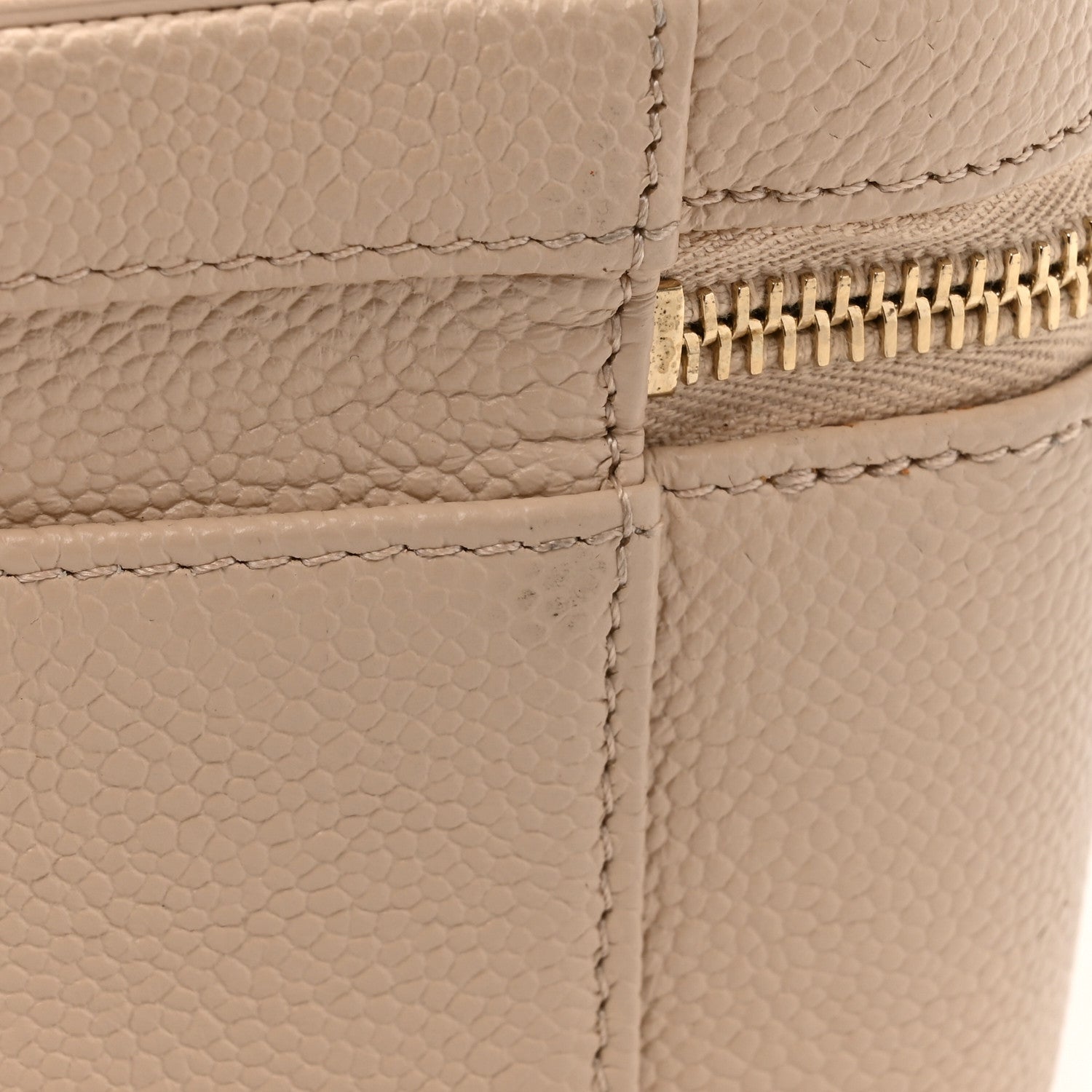 Chanel Caviar Quilted Large CC Filigree Vanity Case Beige 14 of 19