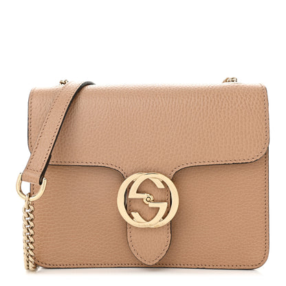 Gucci Dollar Calfskin Small Interlocking G Shoulder Bag Camelia 1 of 10