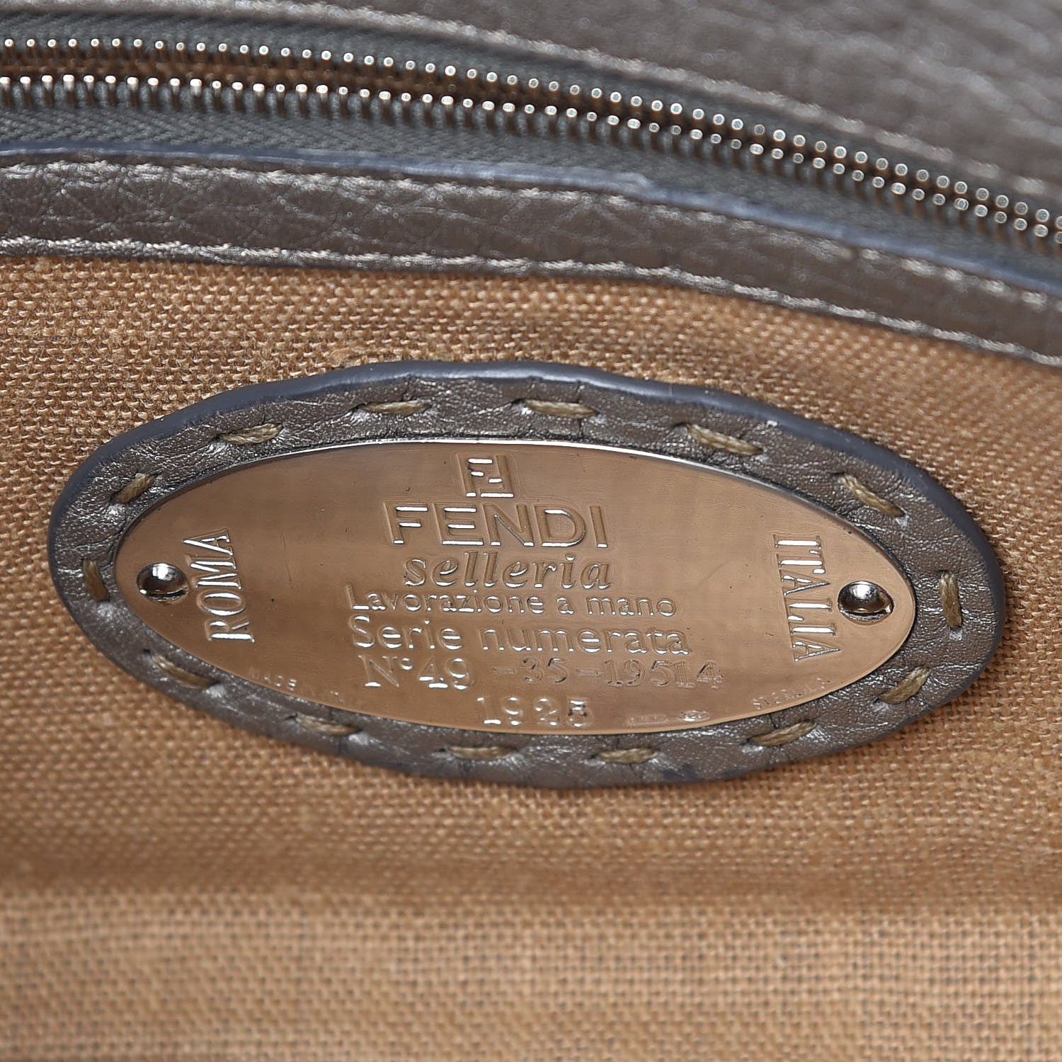Fendi Cuoio Romano Selleria Baguette Peltro 8 of 8