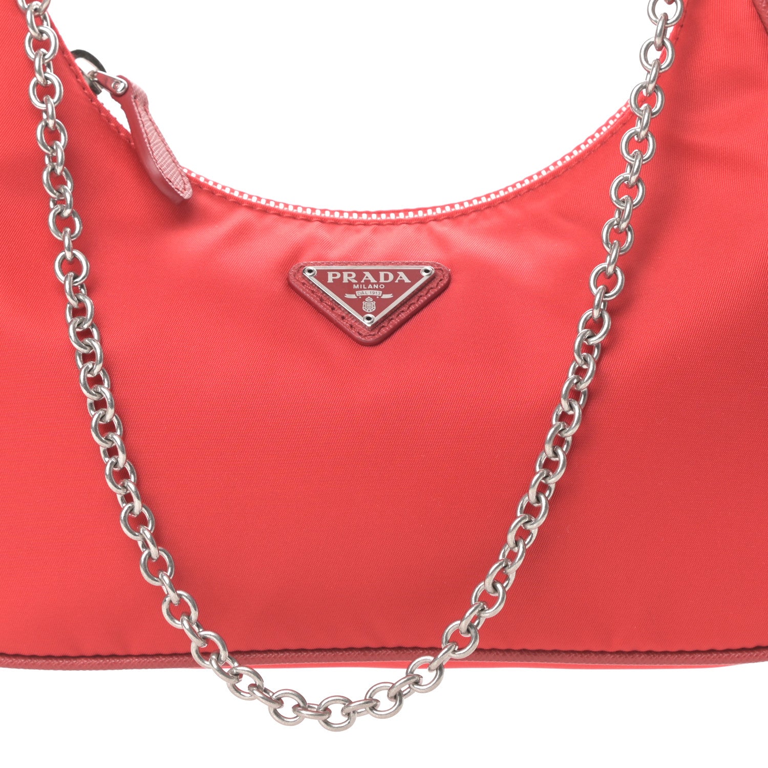 Prada Nylon Re-Edition 2005 Shoulder Bag Rosso 8 of 11