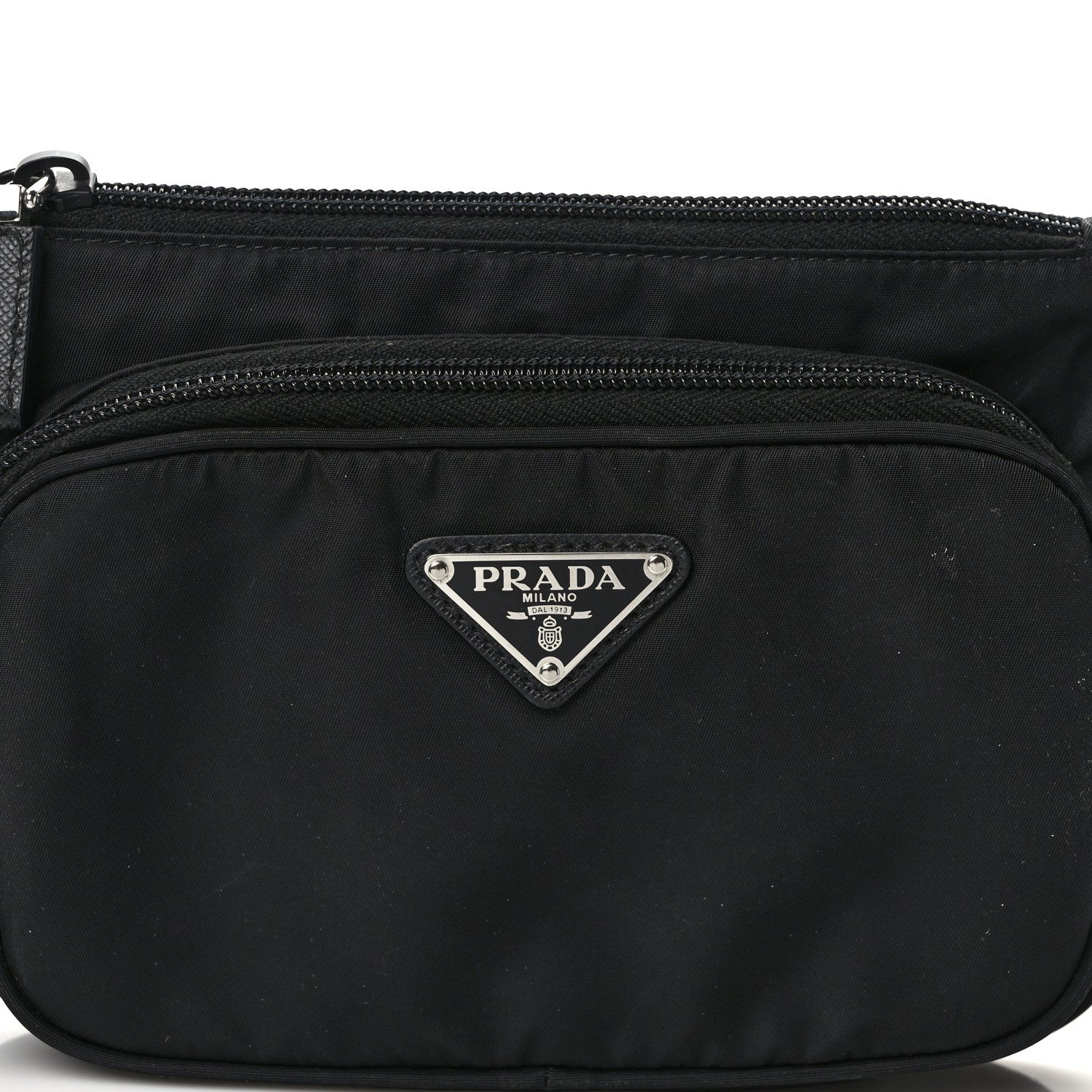 Prada Tessuto Nylon Saffiano Belt Bag Black 7 of 11