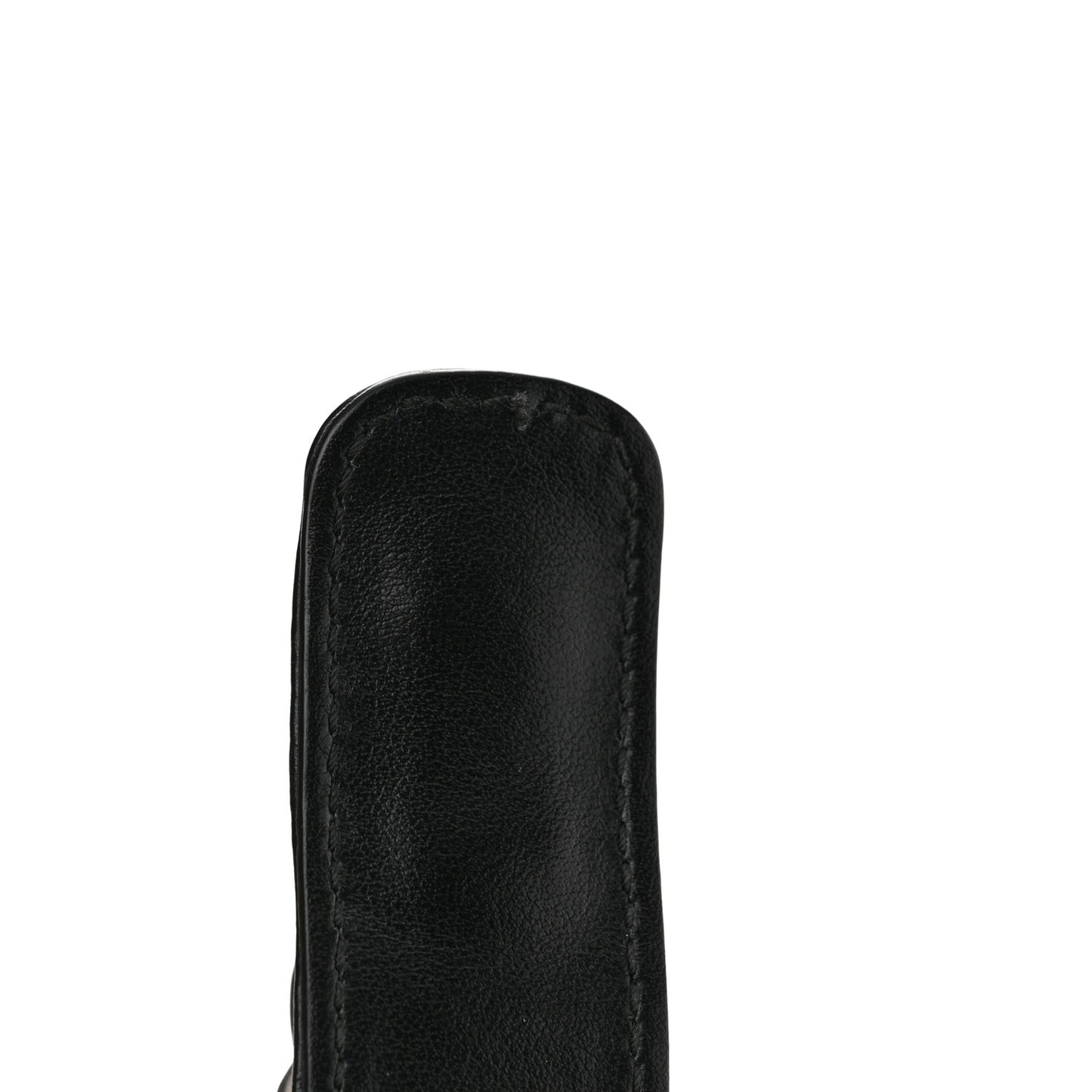 Soft Calfskin Impunture Diagramme Large Chain Flap Shoulder Bag Black