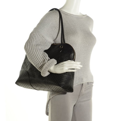 Gucci Guccissima Medium Bree Shoulder Bag Black 2 of 9