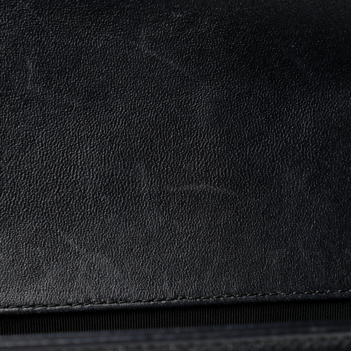 Lambskin Quilted Boy Flap Clutch Black