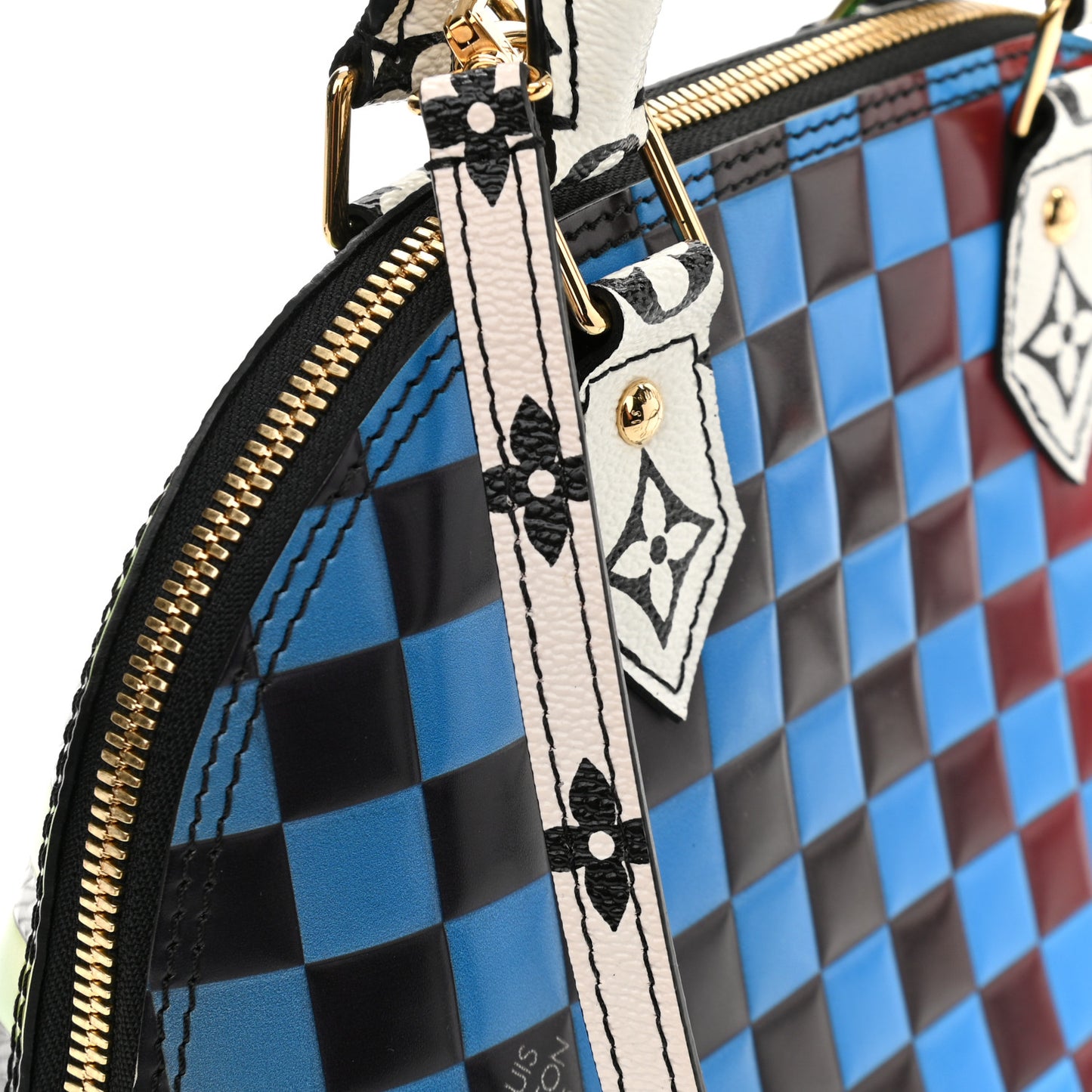 Epi Damier Race Alma BB Blue Vert