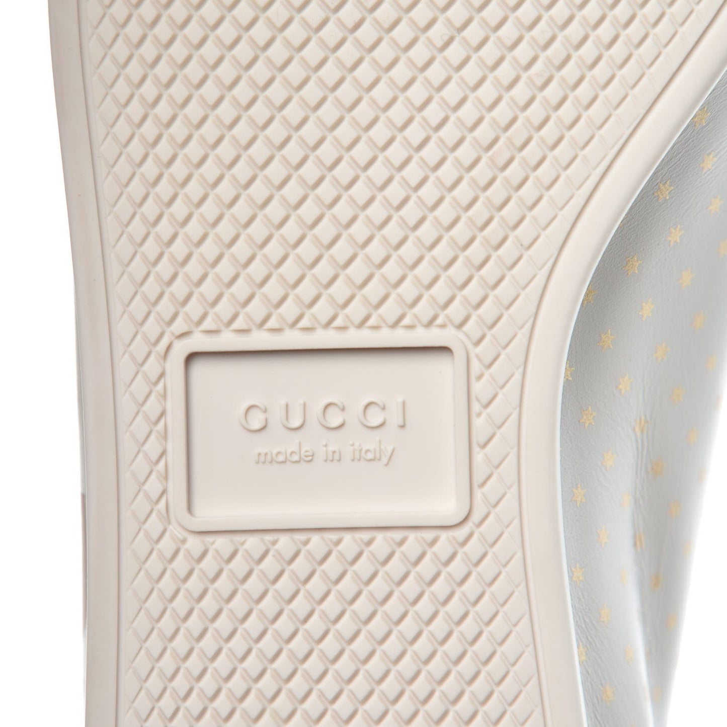 X SEGA Calfskin GUCCY Stars Womens Falacer Sneakers 39 White