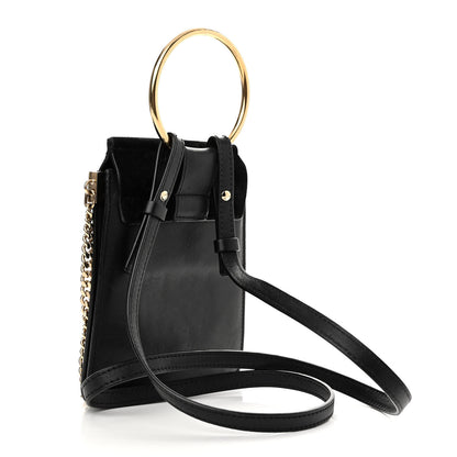 Chloe Suede Calfskin Mini Faye Bracelet Bag Black 3 of 13