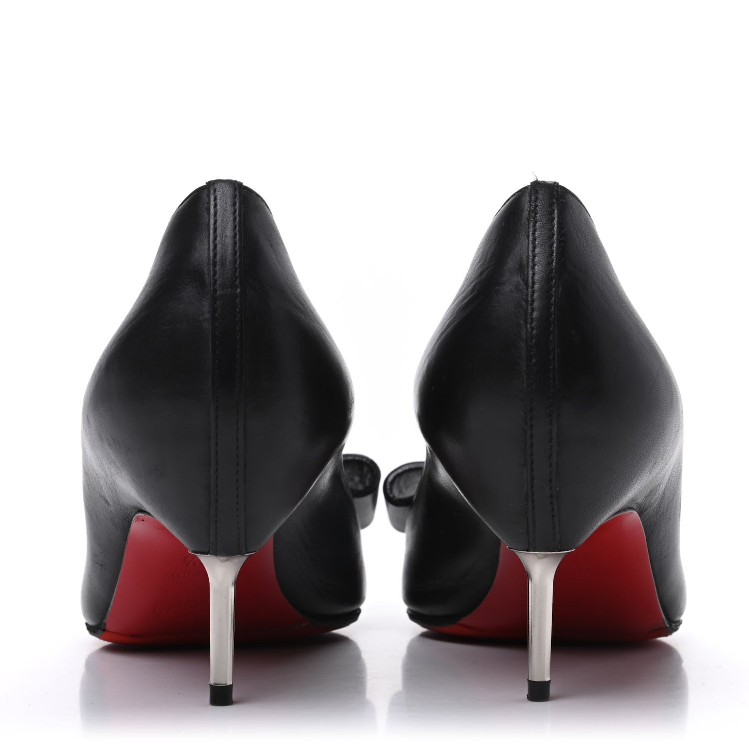 Christian Louboutin Calfskin VIP Couche Nodo 45 Pumps 36.5 Black Silver 6 of 12